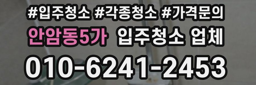 안암동5가 입주청소 업체