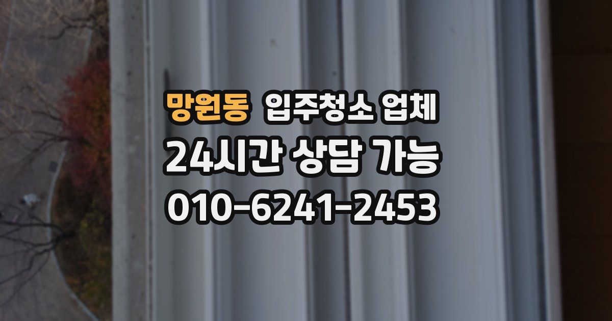 망원동 입주청소 업체