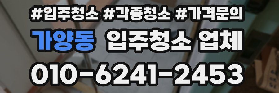 가양동 입주청소 업체
