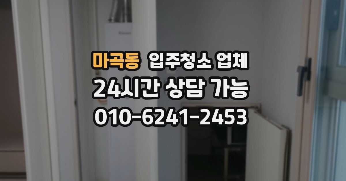 마곡동 입주청소 업체