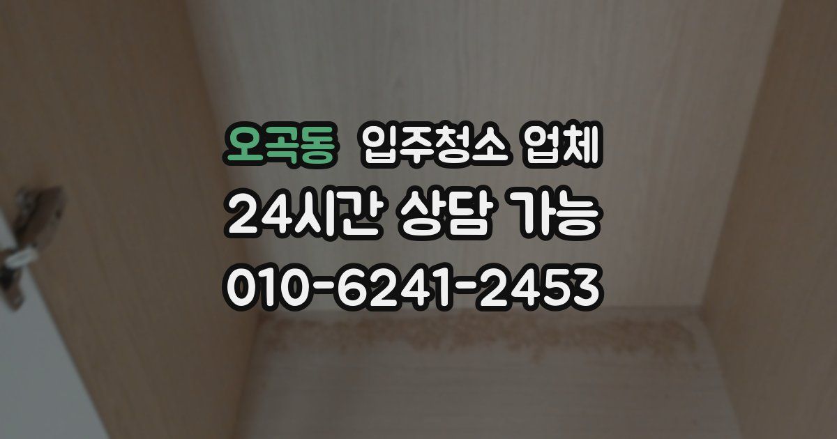 오곡동 입주청소 업체