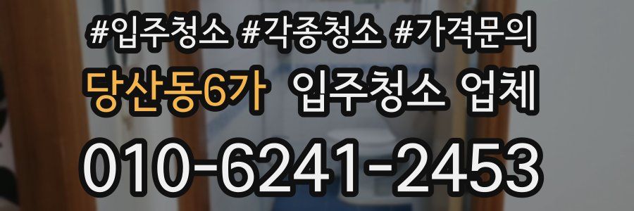 당산동6가 입주청소 업체