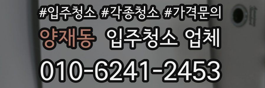 양재동 입주청소 업체