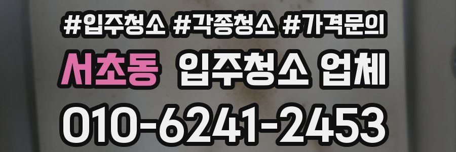 서초동 입주청소 업체