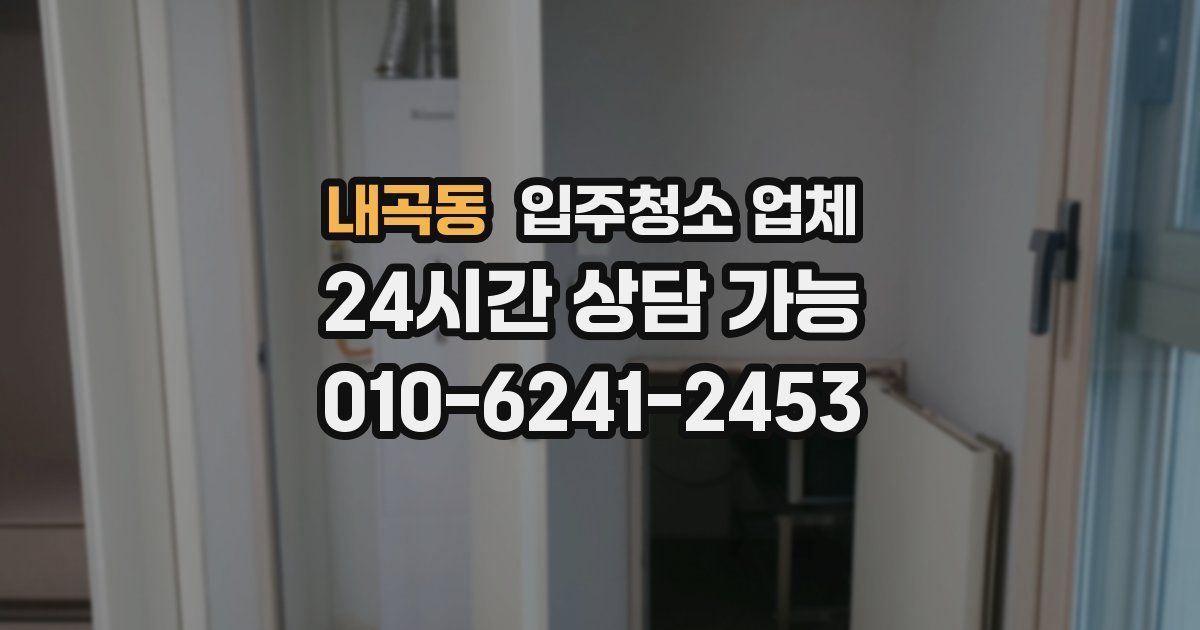 내곡동 입주청소 업체