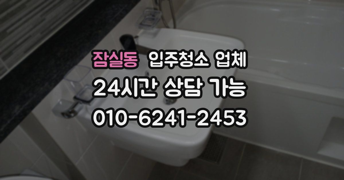 잠실동 입주청소 업체