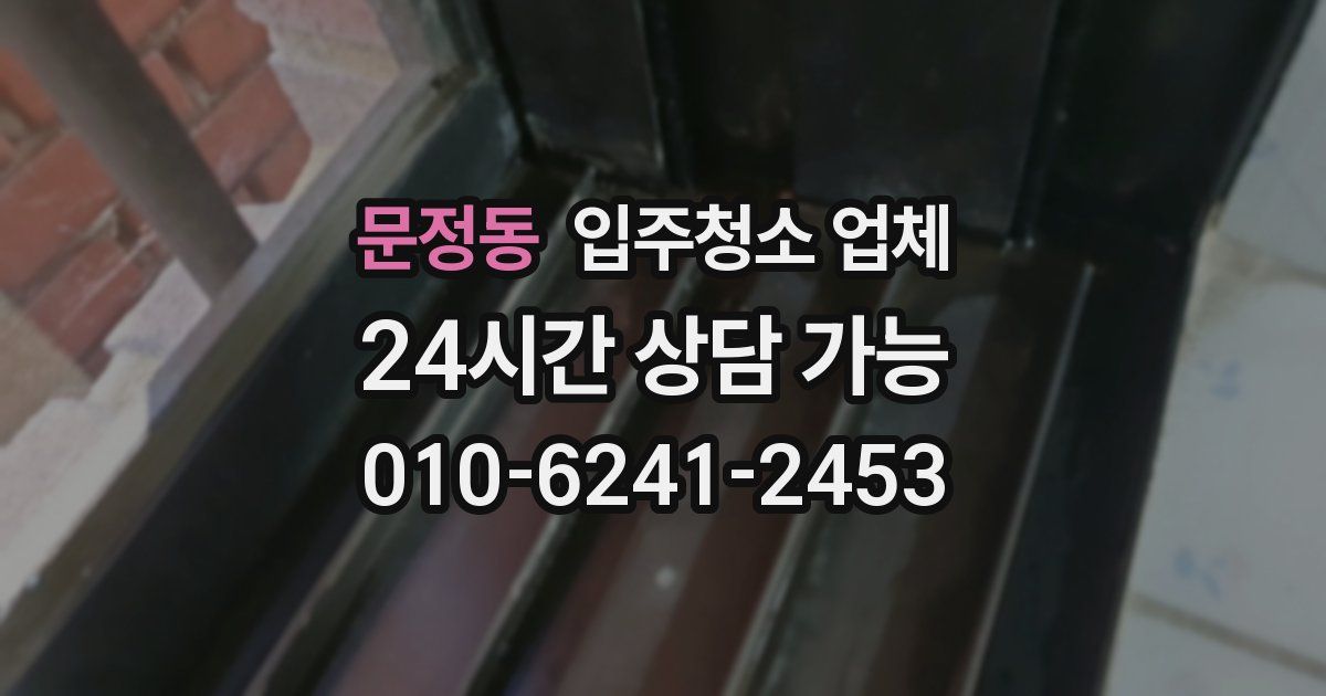 문정동 입주청소 업체