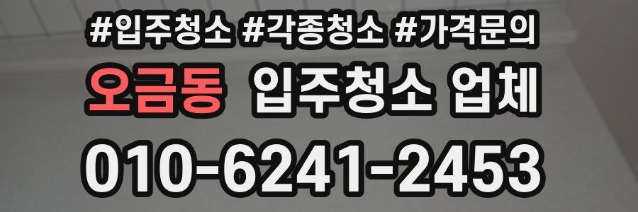 오금동 입주청소 업체