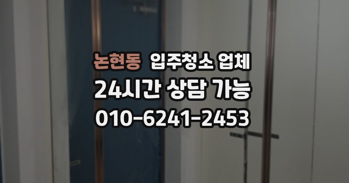 논현동 입주청소 업체