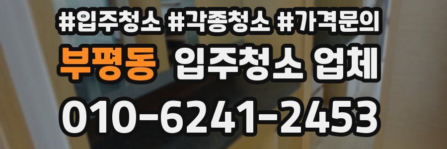 부평동 입주청소 업체