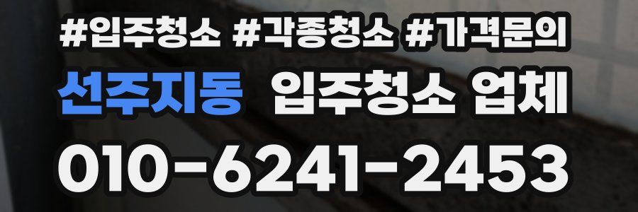 선주지동 입주청소 업체
