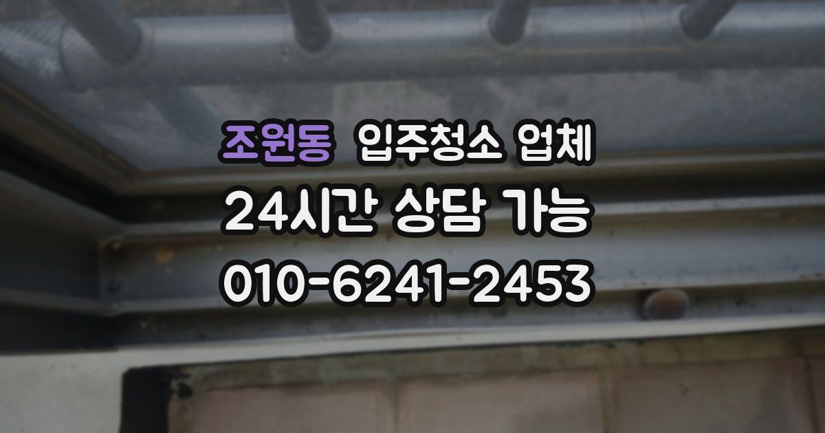조원동 입주청소 업체