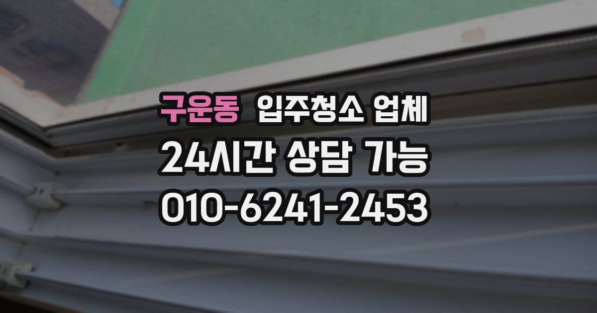 구운동 입주청소 업체