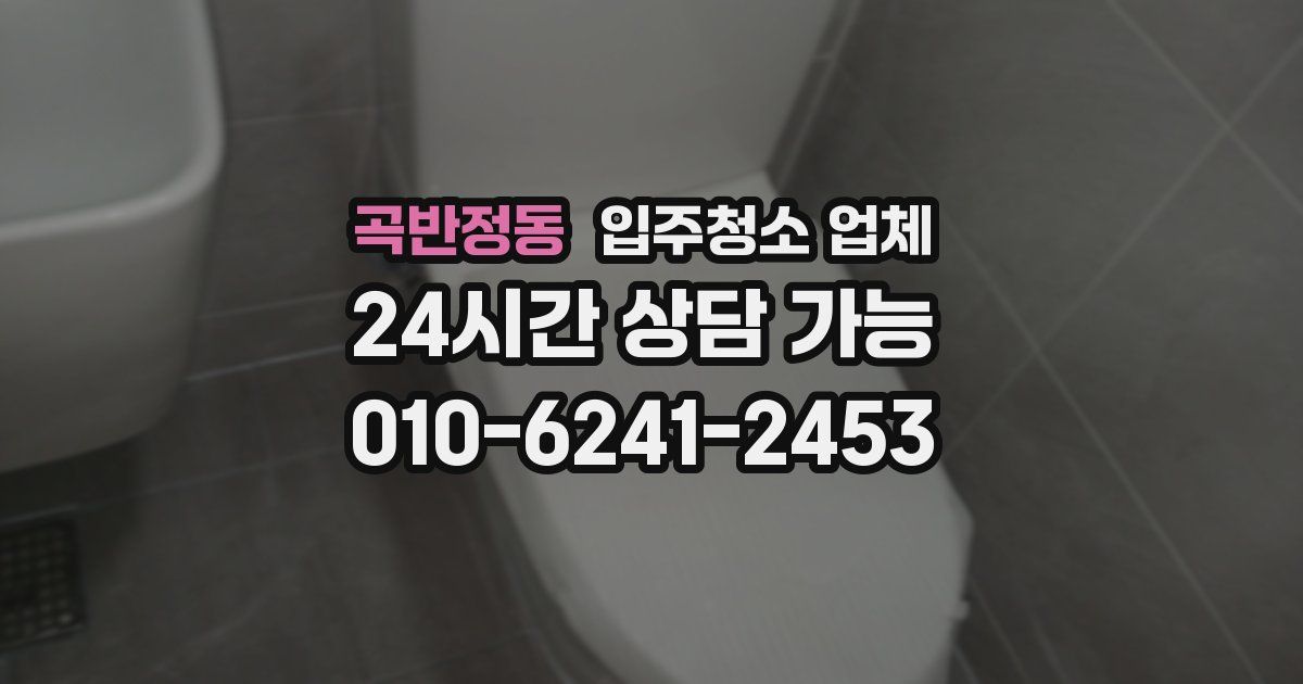 곡반정동 입주청소 업체