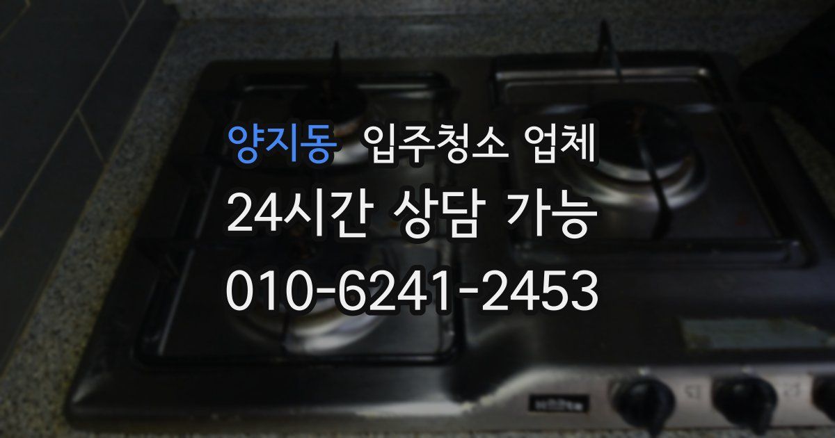 양지동 입주청소 업체
