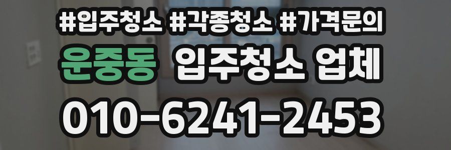 운중동 입주청소 업체