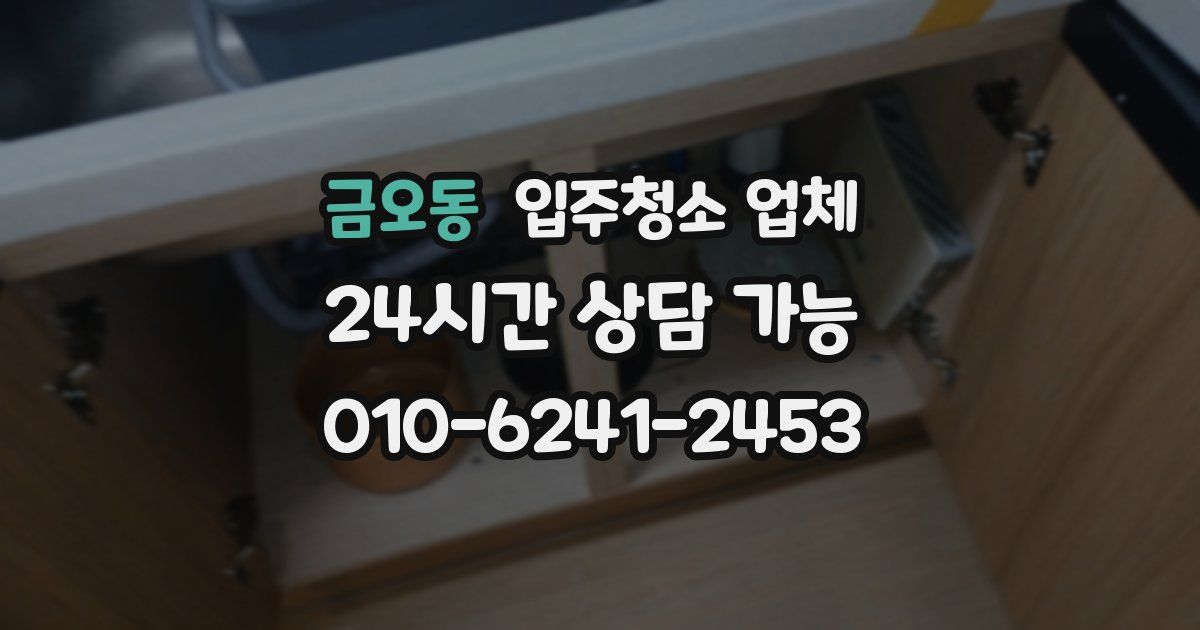 금오동 입주청소 업체