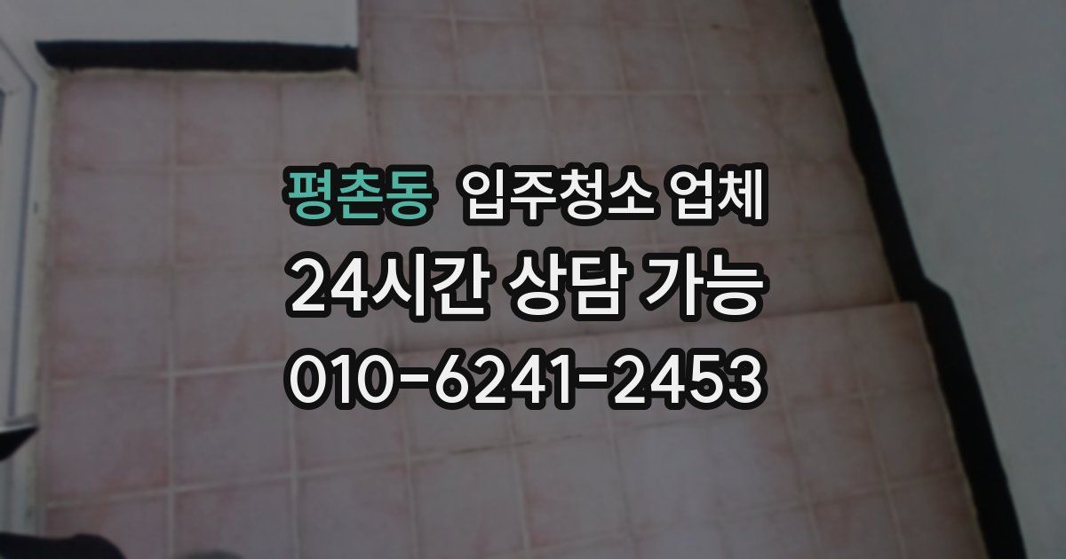 평촌동 입주청소 업체