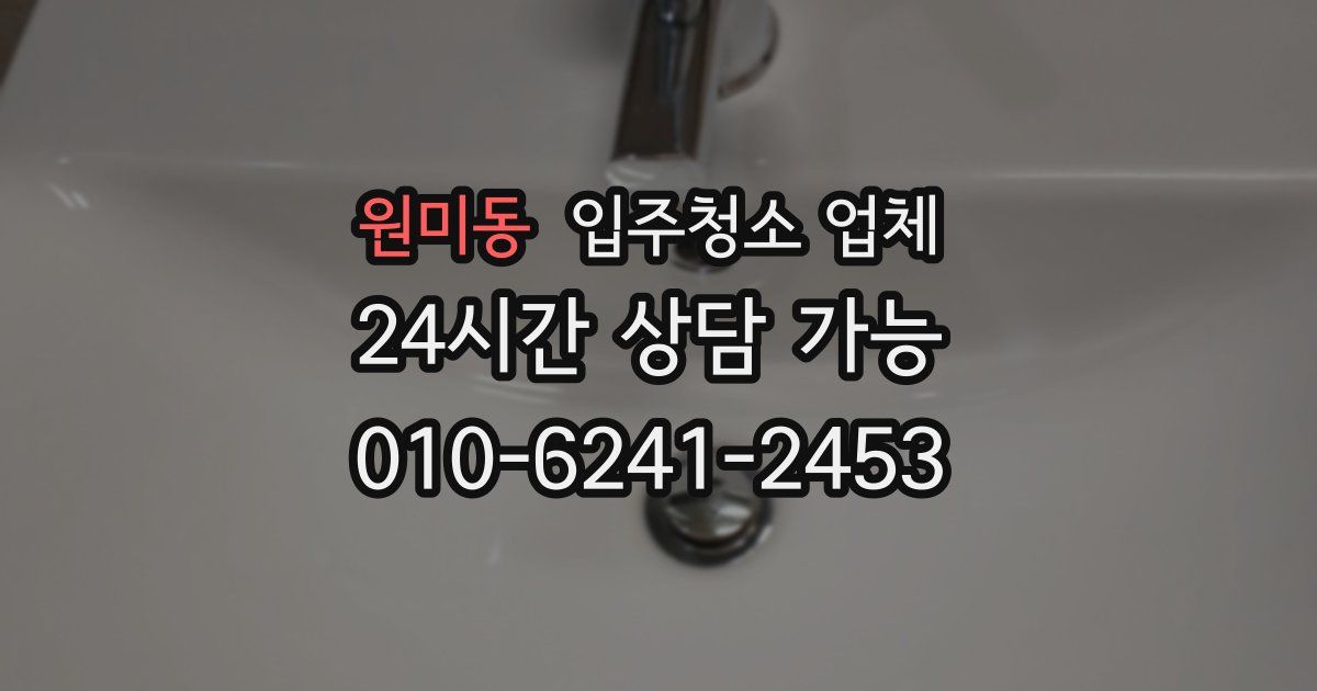 원미동 입주청소 업체