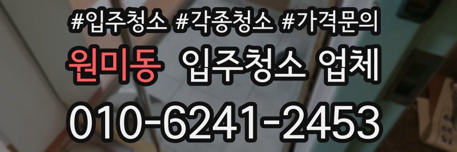 원미동 입주청소 업체