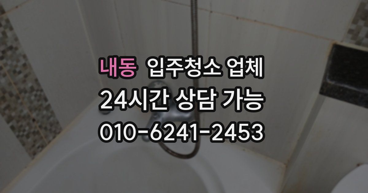 내동 입주청소 업체