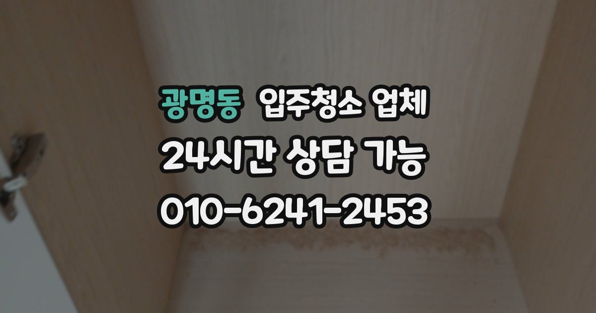 광명동 입주청소 업체