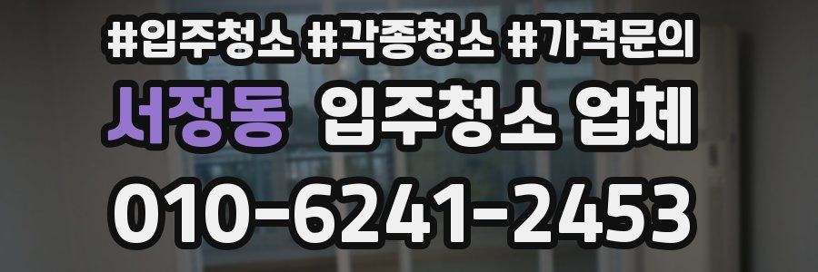 서정동 입주청소 업체
