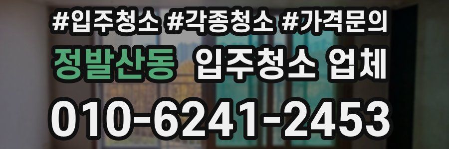 정발산동 입주청소 업체