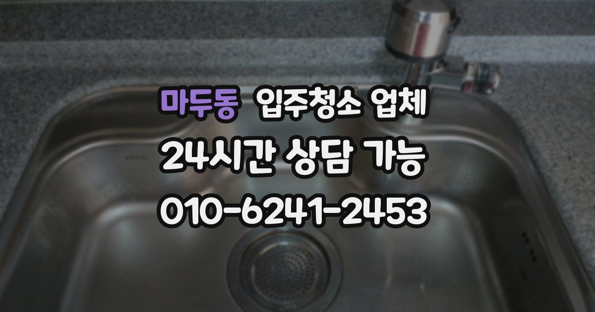마두동 입주청소 업체