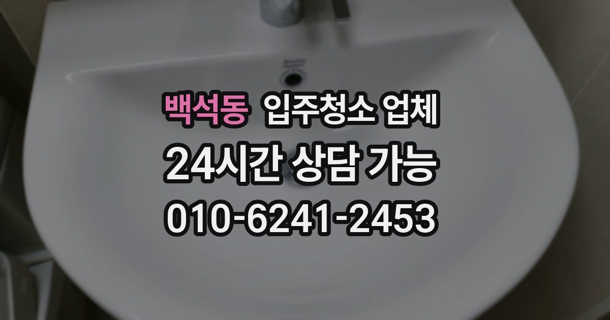 백석동 입주청소 업체