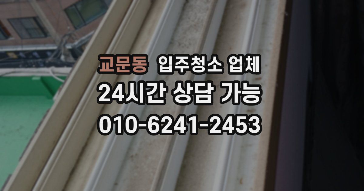 교문동 입주청소 업체