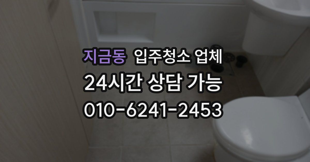 지금동 입주청소 업체