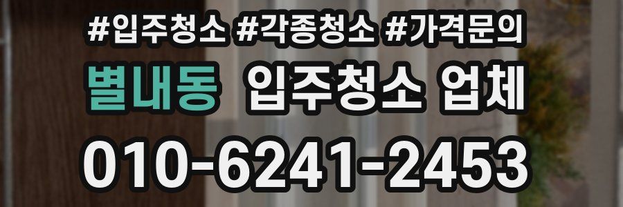 별내동 입주청소 업체
