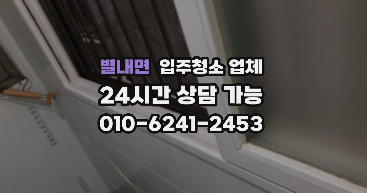 별내면 입주청소 업체