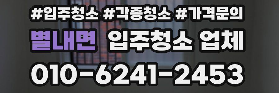 별내면 입주청소 업체