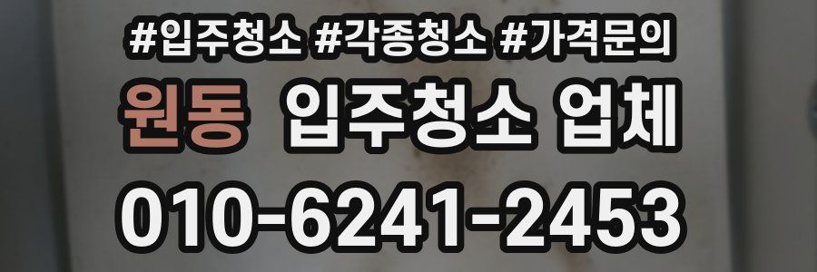 원동 입주청소 업체