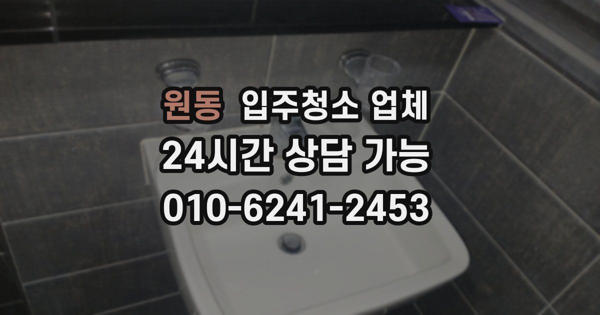 원동 입주청소 업체