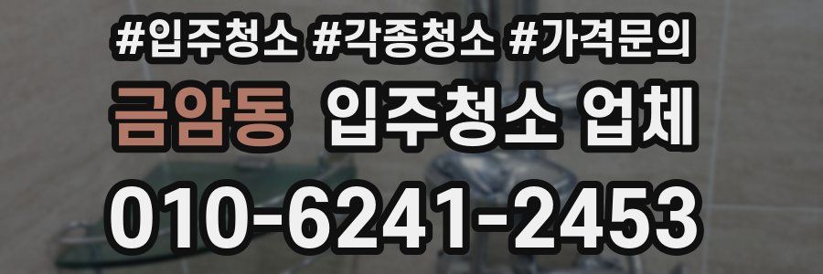 금암동 입주청소 업체