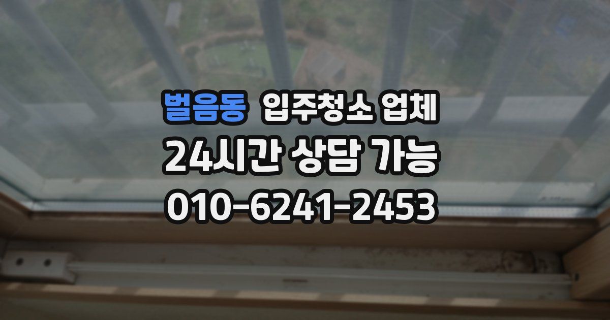 벌음동 입주청소 업체