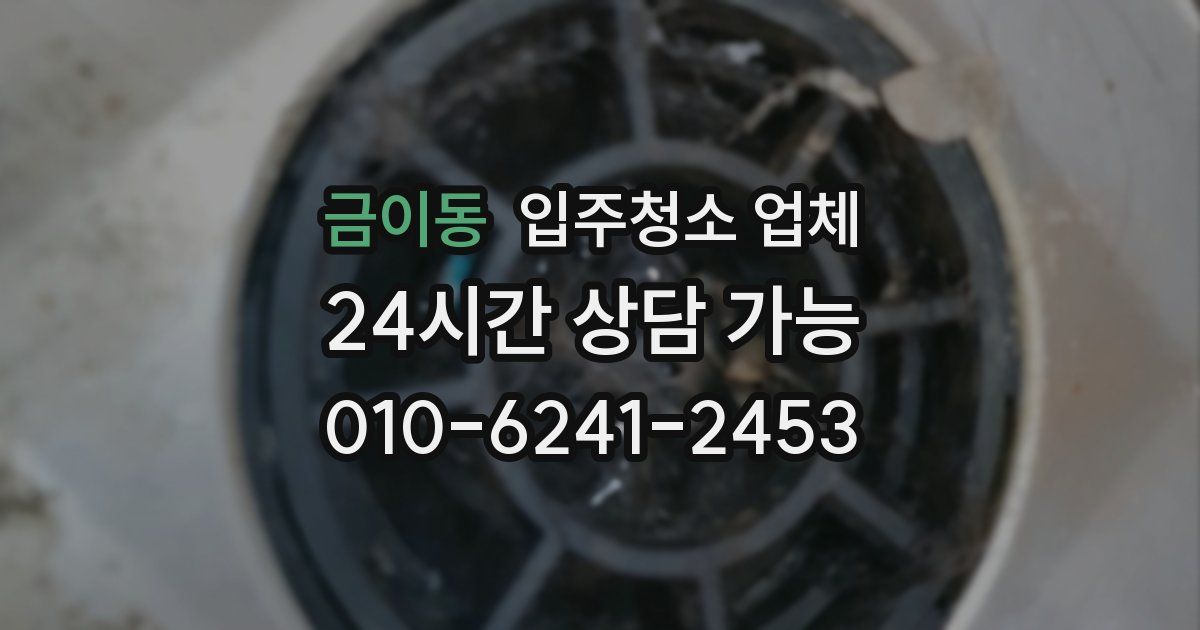 금이동 입주청소 업체