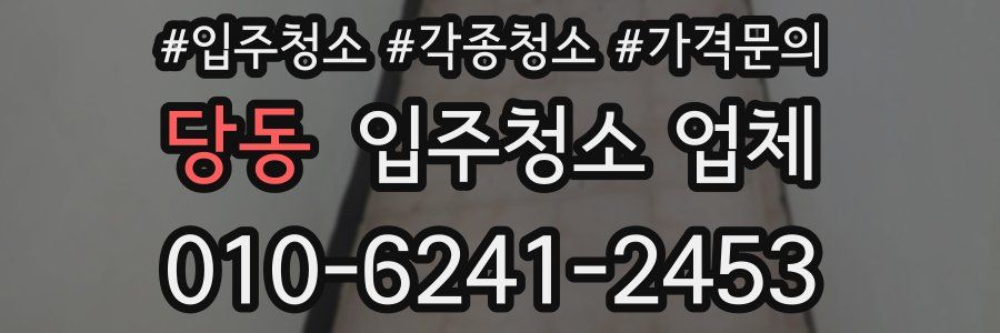 당동 입주청소 업체