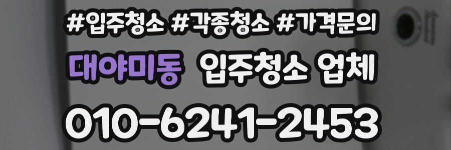 대야미동 입주청소 업체