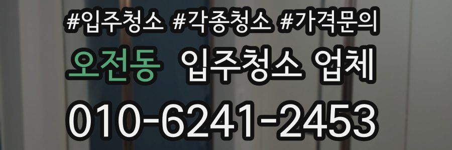 오전동 입주청소 업체