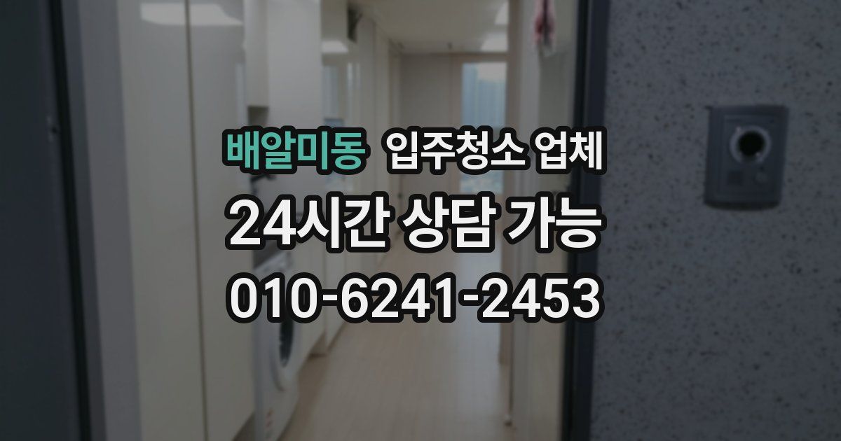 배알미동 입주청소 업체