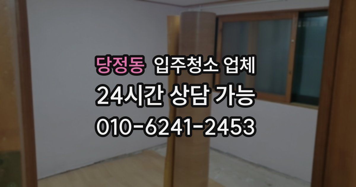 당정동 입주청소 업체