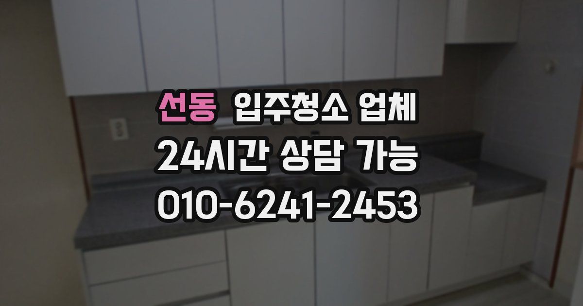 선동 입주청소 업체