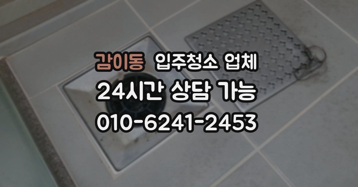 감이동 입주청소 업체