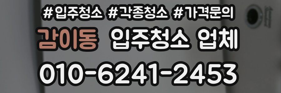 감이동 입주청소 업체