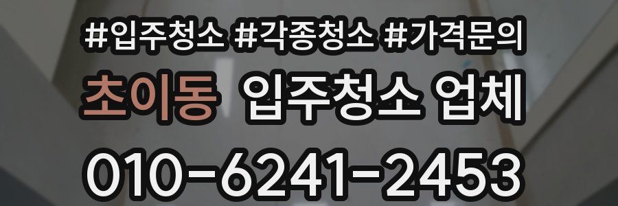 초이동 입주청소 업체