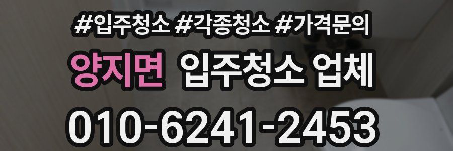 양지면 입주청소 업체
